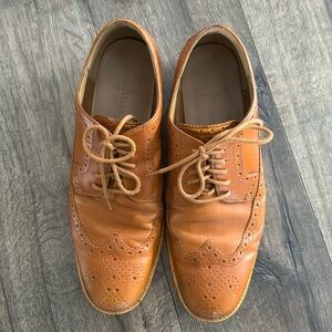 Cole Haan men’s dark tan orange color shoes good condition used leather